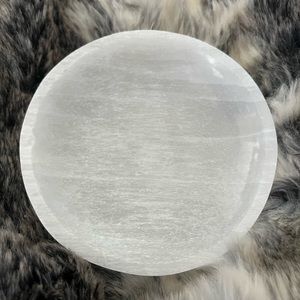 Solid Selenite Crystal Charging Bowl